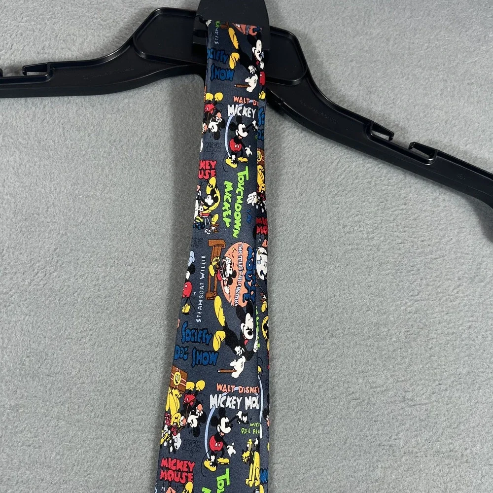 Disney‎ Parks Mickey Mouse Cartoon Print Necktie Men's Classic Walt Disney World